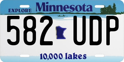 MN license plate 582UDP