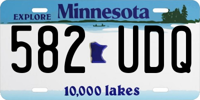 MN license plate 582UDQ