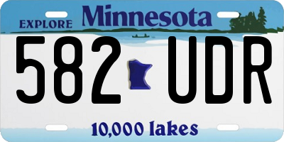 MN license plate 582UDR