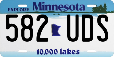 MN license plate 582UDS