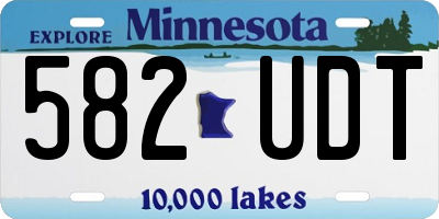 MN license plate 582UDT
