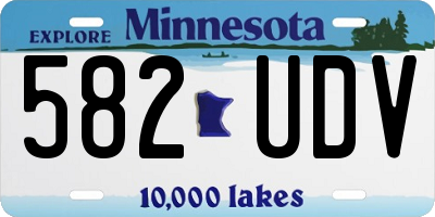 MN license plate 582UDV