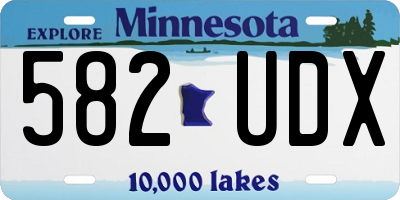 MN license plate 582UDX