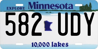 MN license plate 582UDY