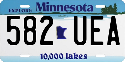 MN license plate 582UEA