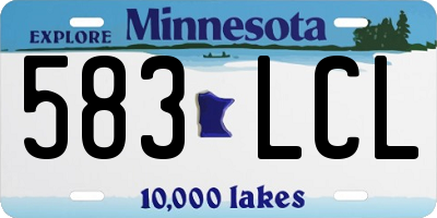 MN license plate 583LCL