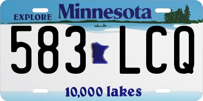 MN license plate 583LCQ