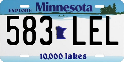 MN license plate 583LEL