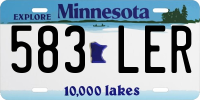 MN license plate 583LER