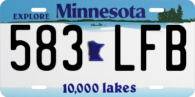 MN license plate 583LFB