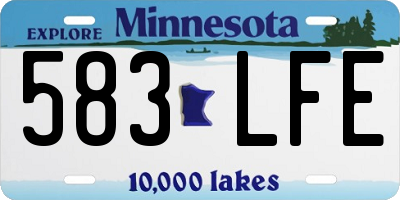 MN license plate 583LFE