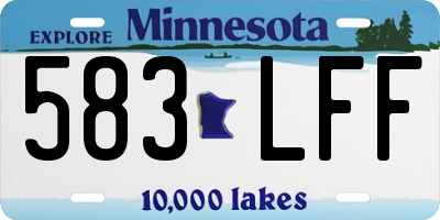 MN license plate 583LFF