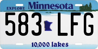 MN license plate 583LFG