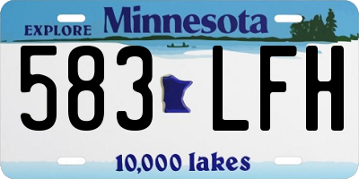 MN license plate 583LFH