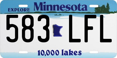 MN license plate 583LFL