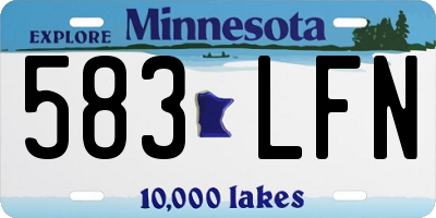 MN license plate 583LFN