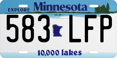 MN license plate 583LFP