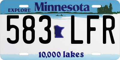 MN license plate 583LFR