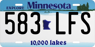 MN license plate 583LFS