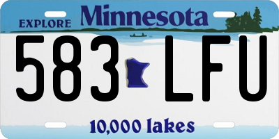 MN license plate 583LFU