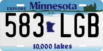 MN license plate 583LGB