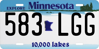 MN license plate 583LGG