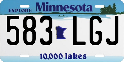 MN license plate 583LGJ