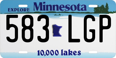 MN license plate 583LGP