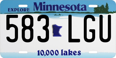 MN license plate 583LGU