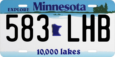MN license plate 583LHB
