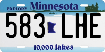 MN license plate 583LHE