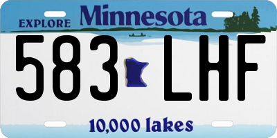 MN license plate 583LHF