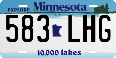 MN license plate 583LHG