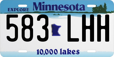 MN license plate 583LHH