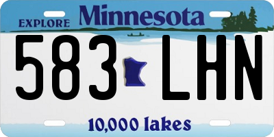 MN license plate 583LHN