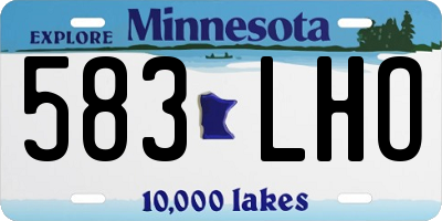 MN license plate 583LHO