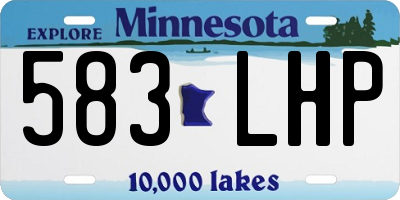 MN license plate 583LHP