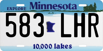 MN license plate 583LHR