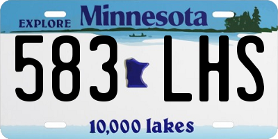 MN license plate 583LHS