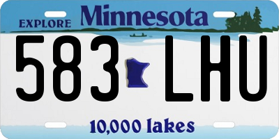 MN license plate 583LHU