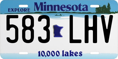MN license plate 583LHV
