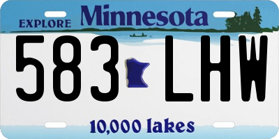 MN license plate 583LHW