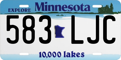 MN license plate 583LJC