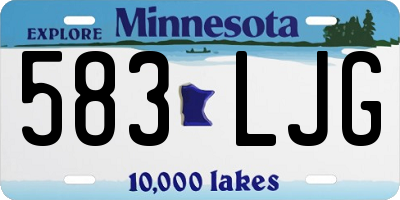 MN license plate 583LJG