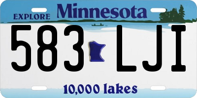 MN license plate 583LJI