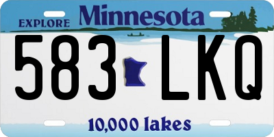 MN license plate 583LKQ