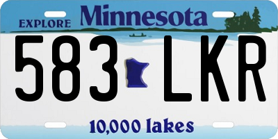 MN license plate 583LKR