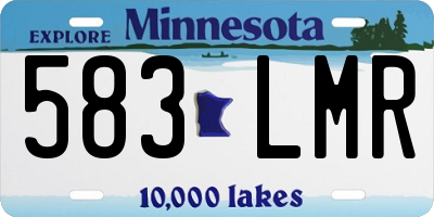 MN license plate 583LMR