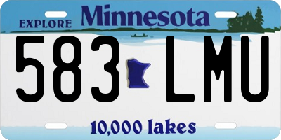 MN license plate 583LMU