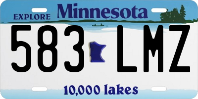 MN license plate 583LMZ